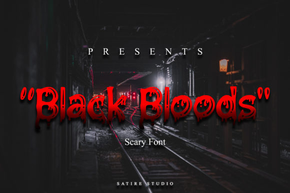 Black Bloods: A Creepy Display Font for Crafters