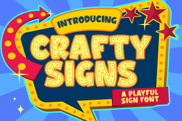 Crafty Signs: A Playful Display Font for Makers