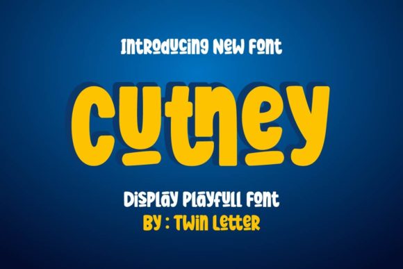 Cutney: A Bold Display Font for Modern Brand Identity