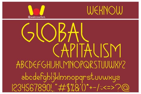 Global Capitalism: A Cool Display Font for Makers
