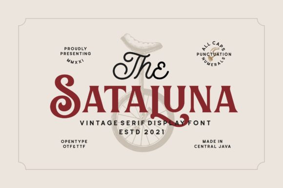 Sataluna: A Vintage Display Font for Editorial Design