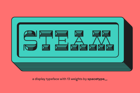 Steam: A Cool Display Font for Branding