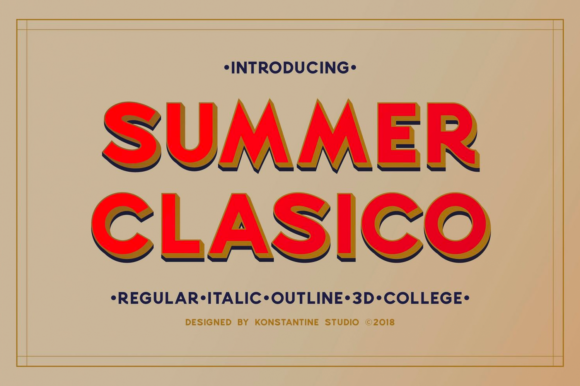 Summer Clasico: A Retro Display Font for Makers